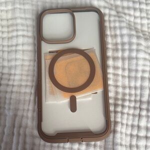 Premium Brown Phone Case with Magnetic Ring